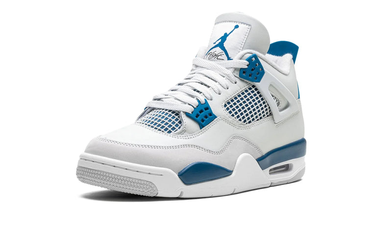 Tênis Air Jordan 4 "Military Blue" Branco / Azul