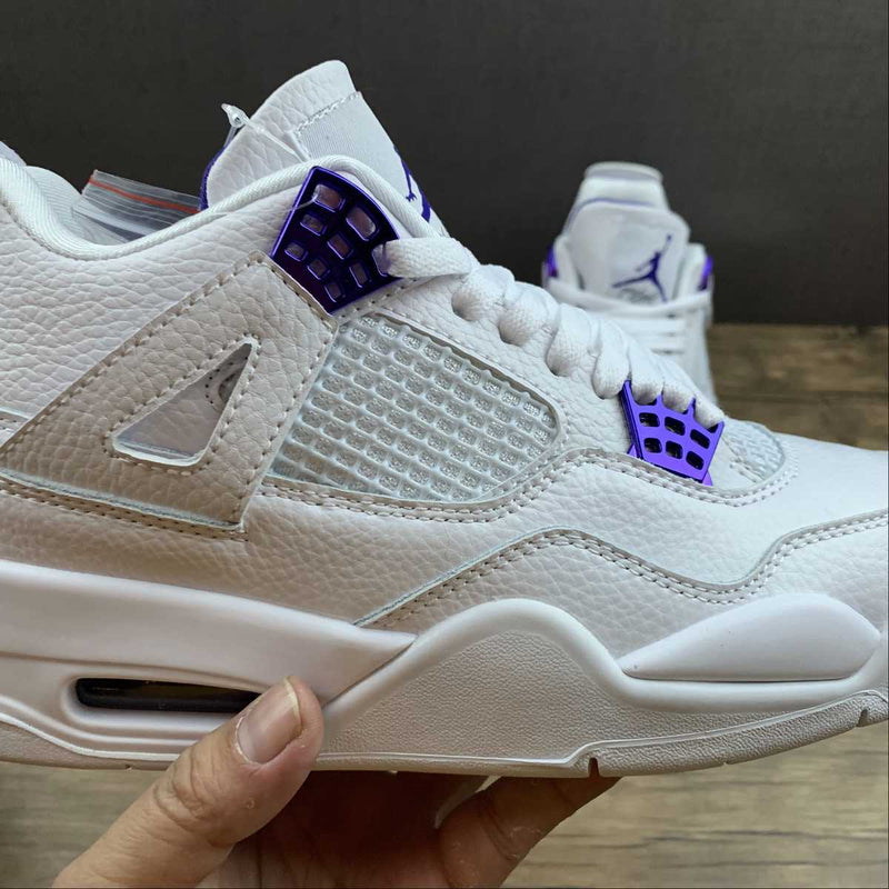 Nike Air Jordan 4 Retro - White / Purple