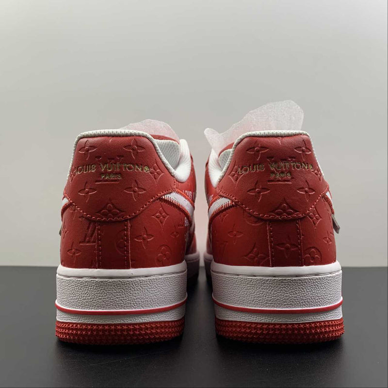 Nike Air Force 1 - Louis Vuitton - Red Embossing