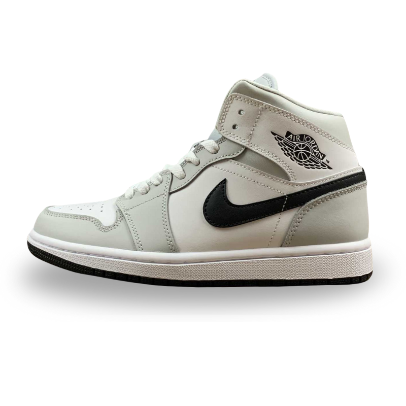 Nike Air Jordan 1 - MID - Grey Fog / Black - White