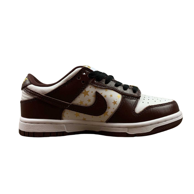 Nike Dunk Low - SUPREME SB - White / Metallic Gold / Black Brown