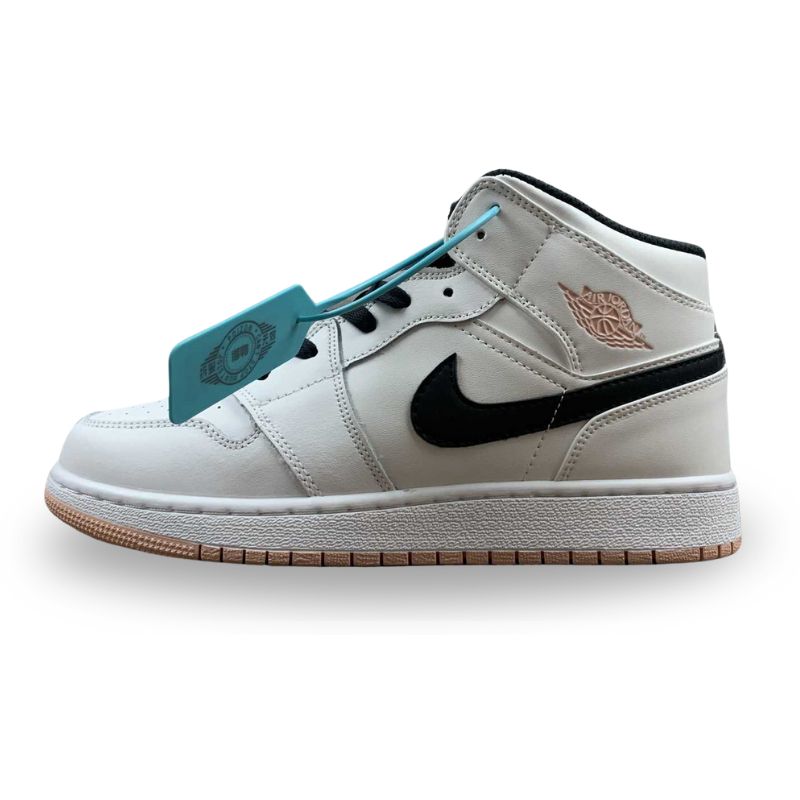 Nike Air Jordan 1 - MID GS - White / Anthracite - Arctic Orange