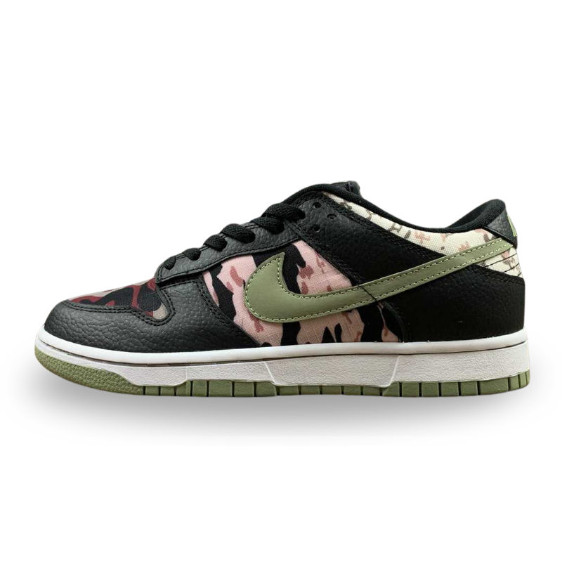 Nike Dunk Low - SE - Black / Oil Green - White