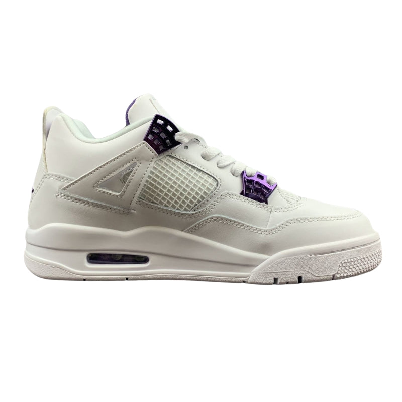 Nike Air Jordan 4 - Court Purple - White / Metallic Silver - Court Purple