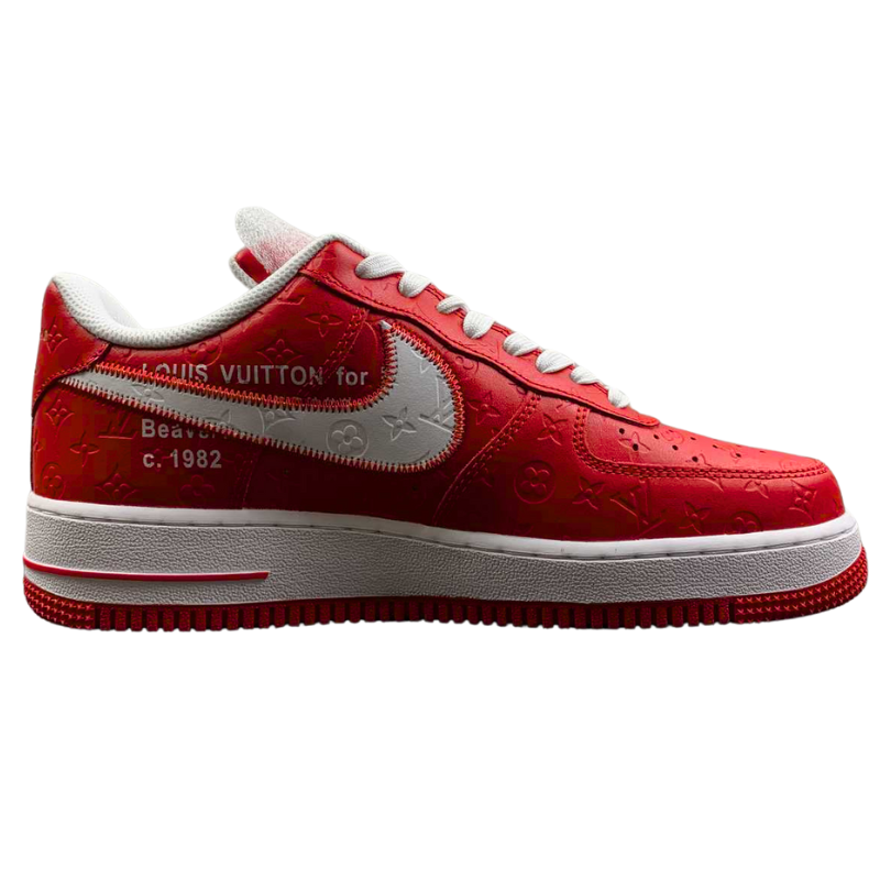 Nike Air Force 1 - Louis Vuitton - Red Embossing