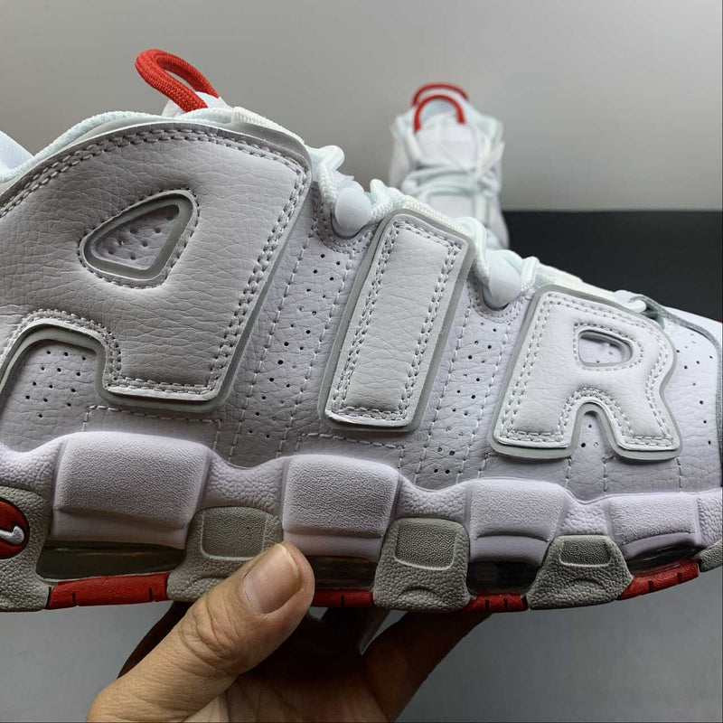 Nike Air More - Uptempo 96 - White / University Red - Grey Fog