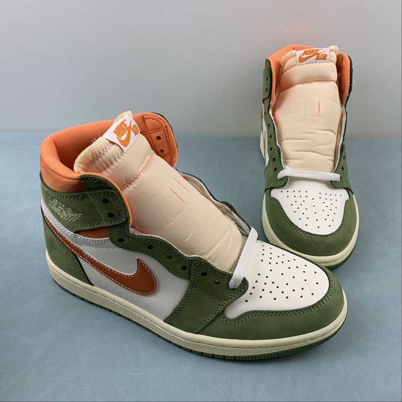 Nike Air Jordan 1 - Retro High OG - Celadon / SKY J Light Olive - Bright Mandarin