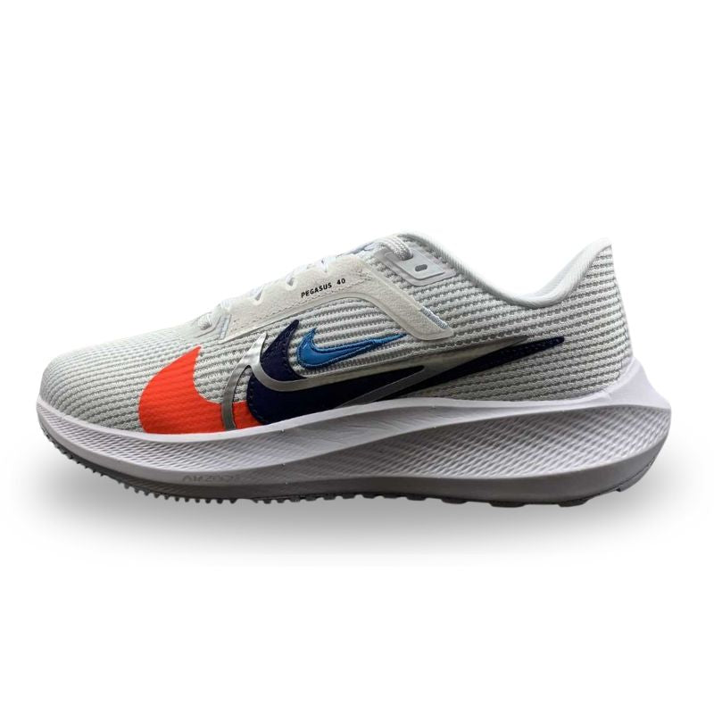 Nike Air Zoom - Pegasus 40 - White / University Red / Electronic Silver / Racing Bleu