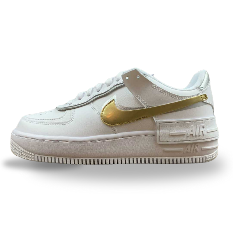 Nike Air Force 1 - Shadow - White / Metallic Gold