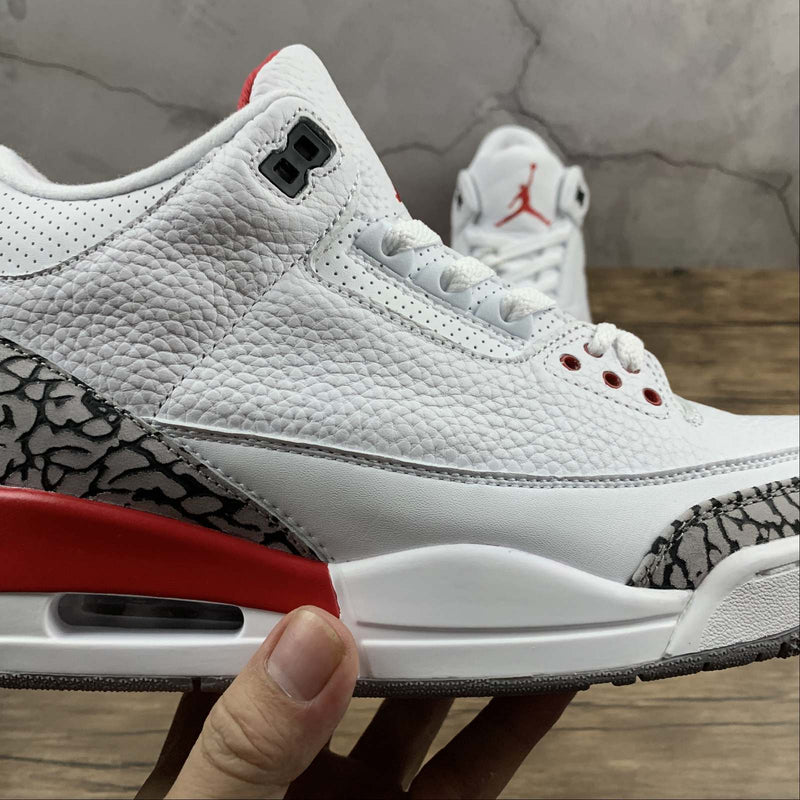 Nike Air Jordan 3 Retro - White / Fire Red - Cement Grey