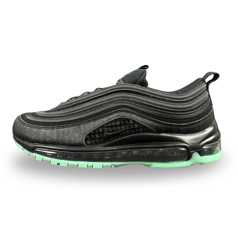 Nike Air Max 97 - Black / Black - Green Glow