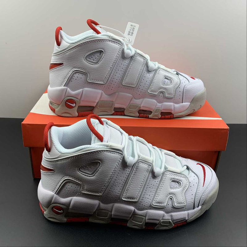 Nike Air More - Uptempo 96 - White / University Red - Grey Fog