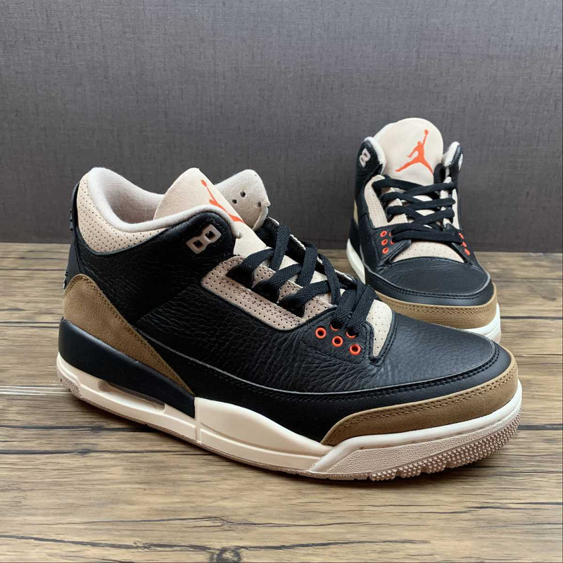 Nike Air Jordan 3 - Retro - Black / Rush Orange - Fossil Stone - Sail