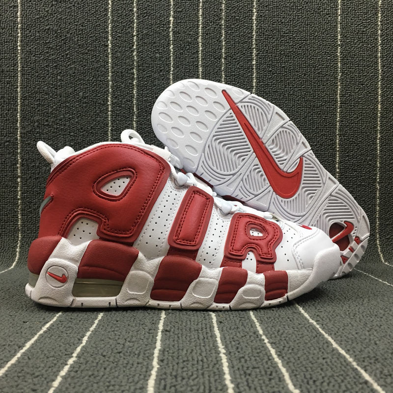 Nike Air More - Uptempo GS - White / White - GYM Red