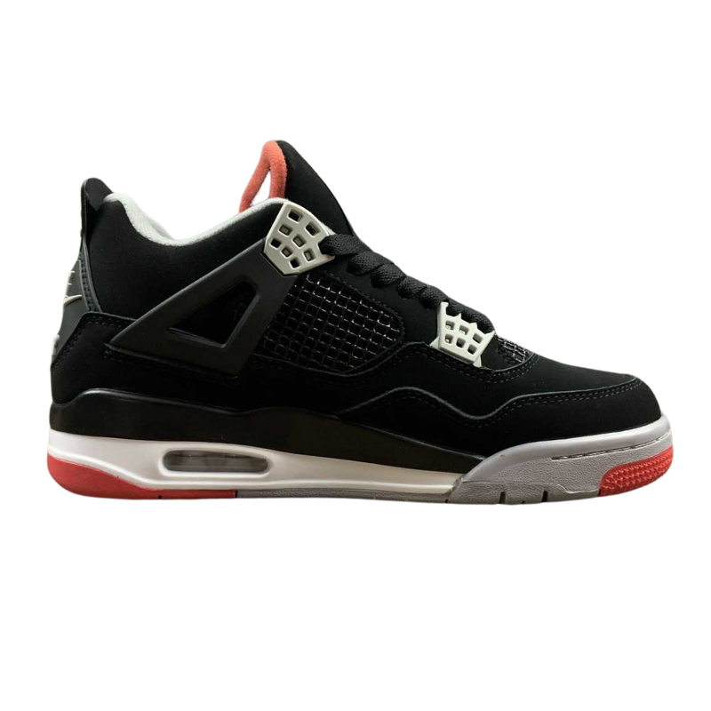 Nike Air Jordan 4 Retro - Black / Fire Red - Cement Grey