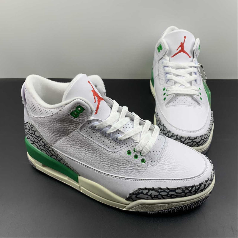 Nike Air Jordan 3 - Retro - White / Light Lurry - Green