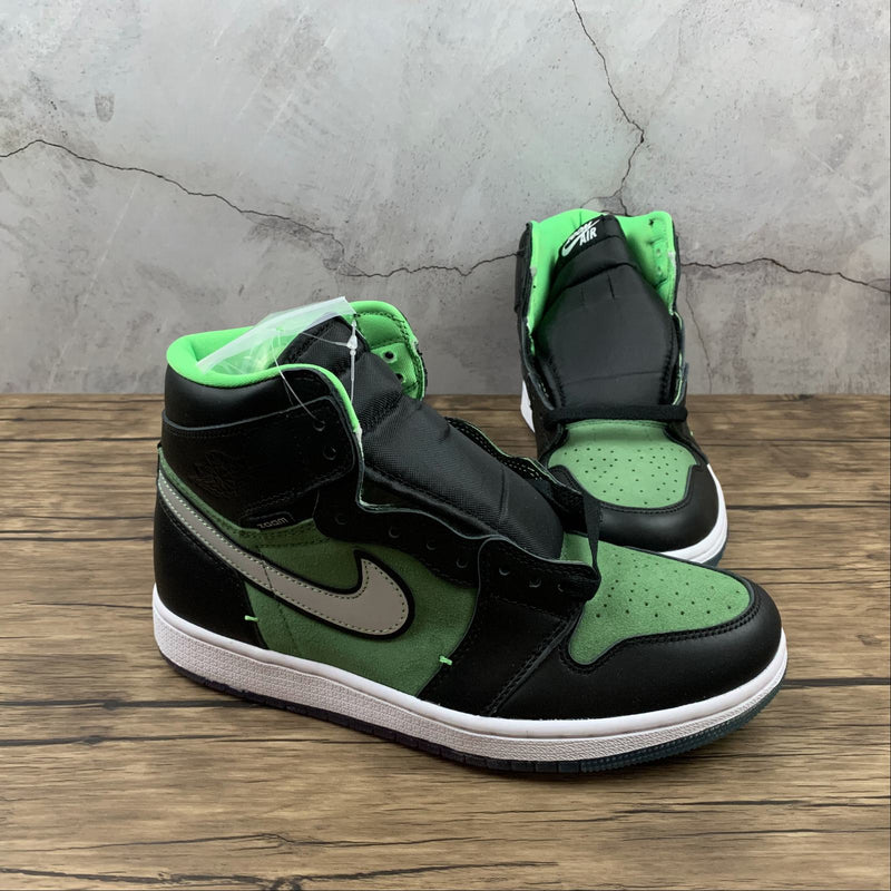 Nike Air Jordan 1 - HI Zoom AIR - Green Black / Black Sail