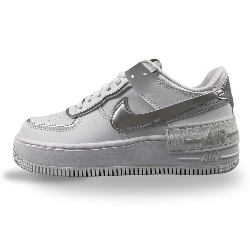 Nike Air Force 1 - Shadow - White / Metallic Silver