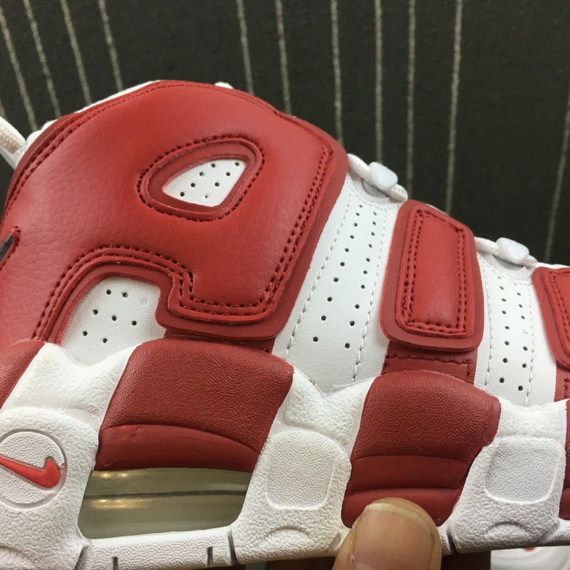 Nike Air More - Uptempo GS - White / White - GYM Red