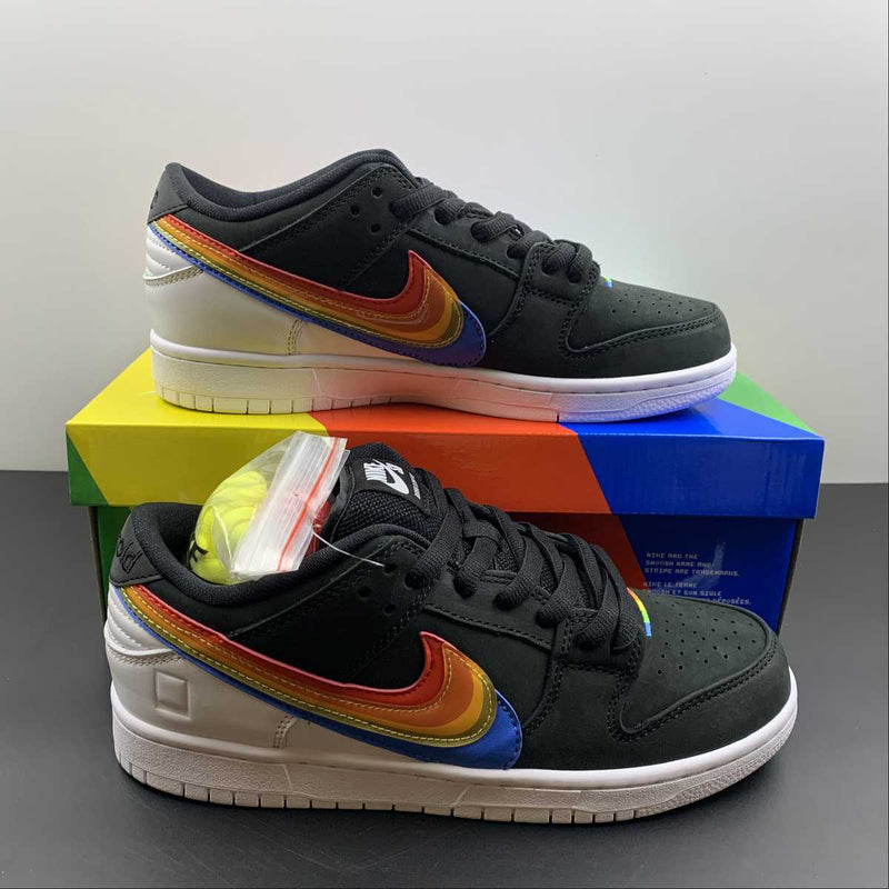 Nike Dunk Low - SB - Black / White / Rainbow