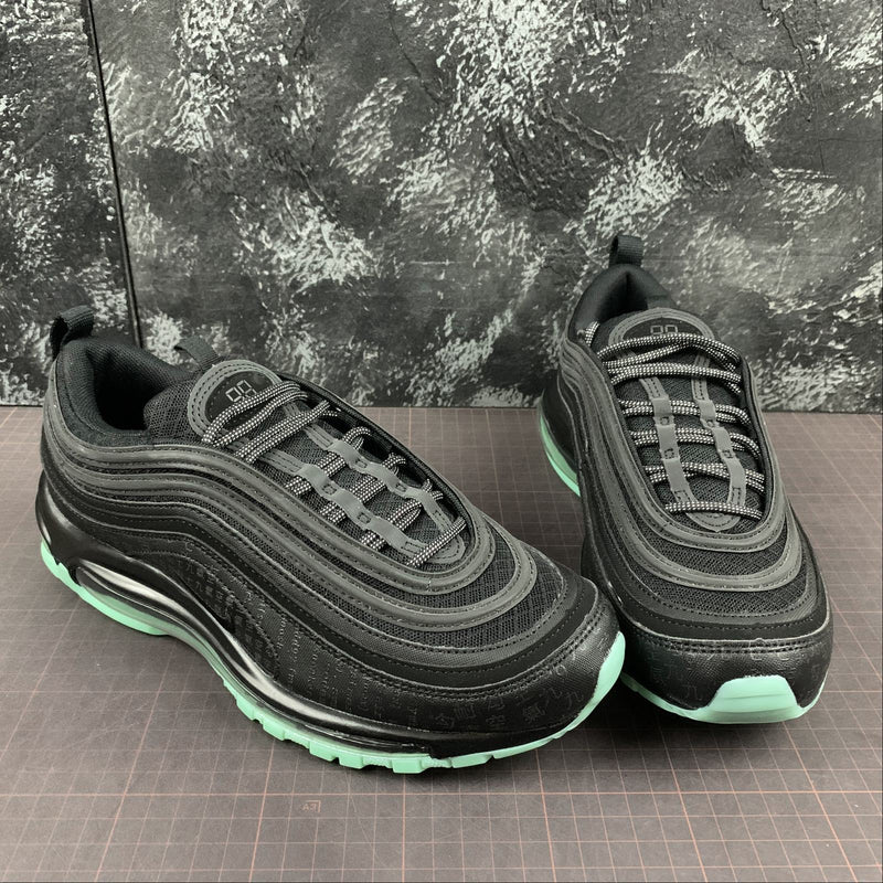 Nike Air Max 97 - Black / Black - Green Glow