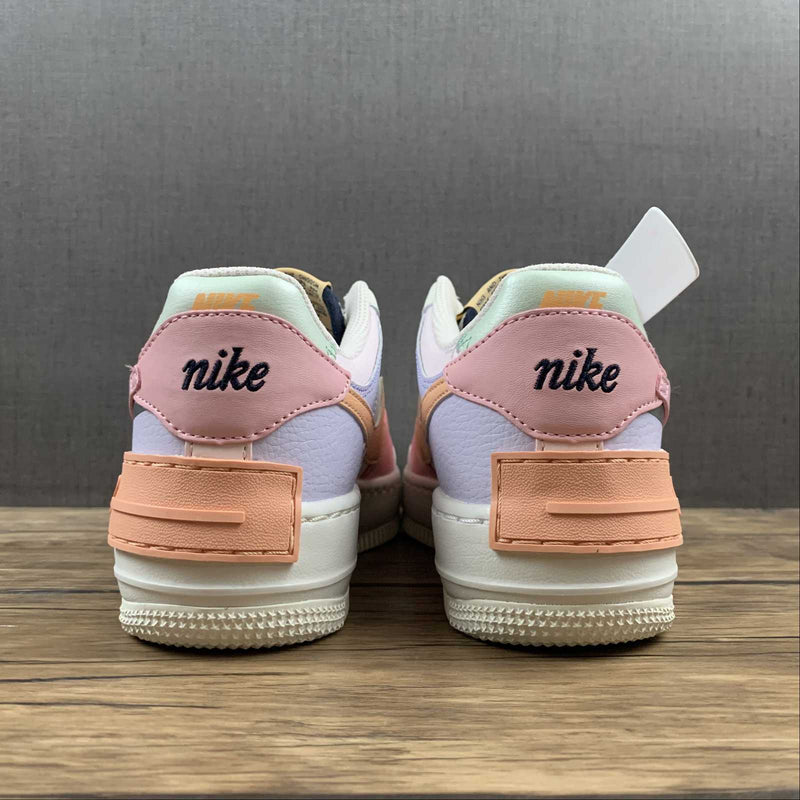 Nike Air Force 1 - Shadow - Sail / Pink Glaze - Orange Chalk