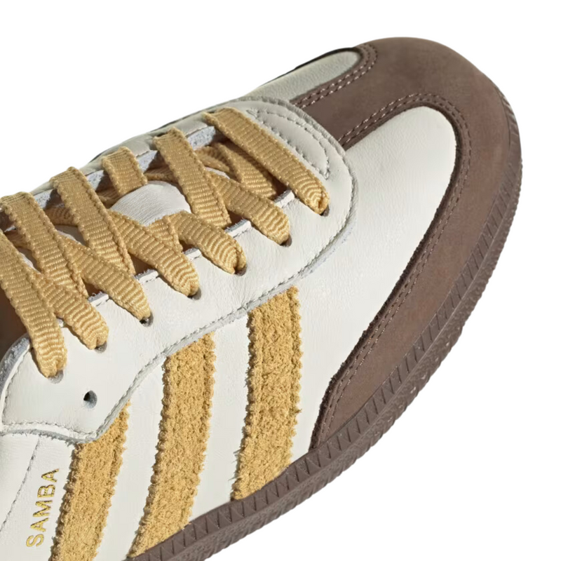 Tênis Adidas Samba OG Feminino "Oat Violet Tone" Amarelo / Marrom