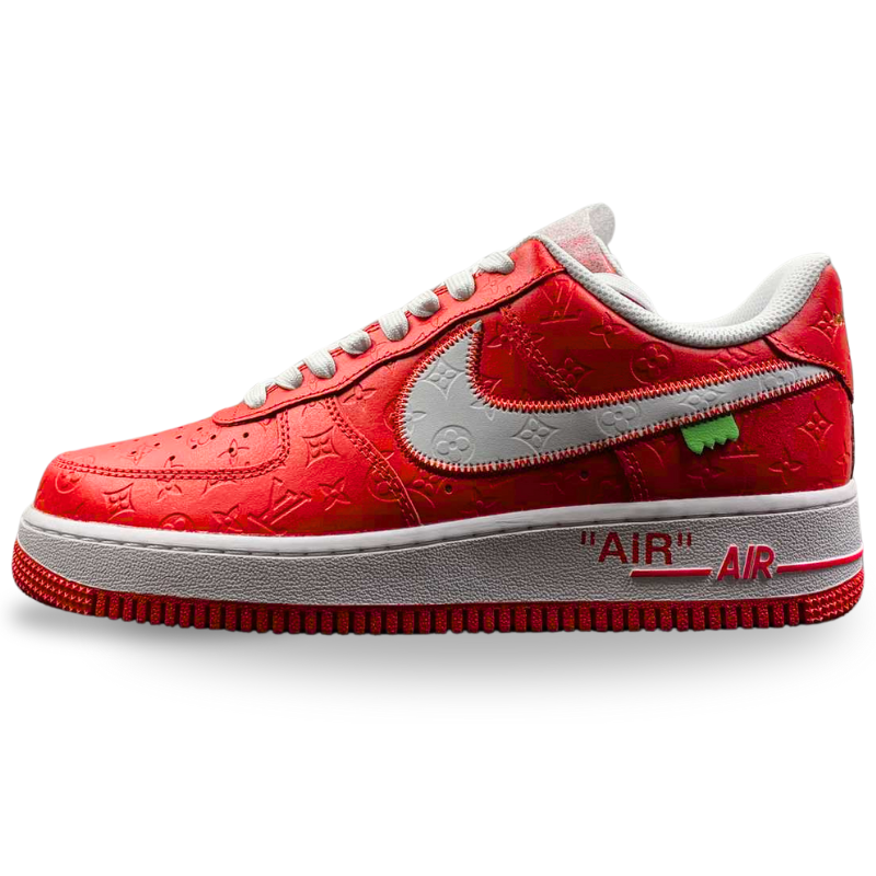 Nike Air Force 1 - Louis Vuitton - Red Embossing