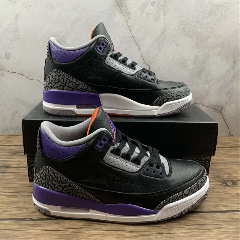 Nike Air Jordan 3 - Low / Stussy - Black Purple