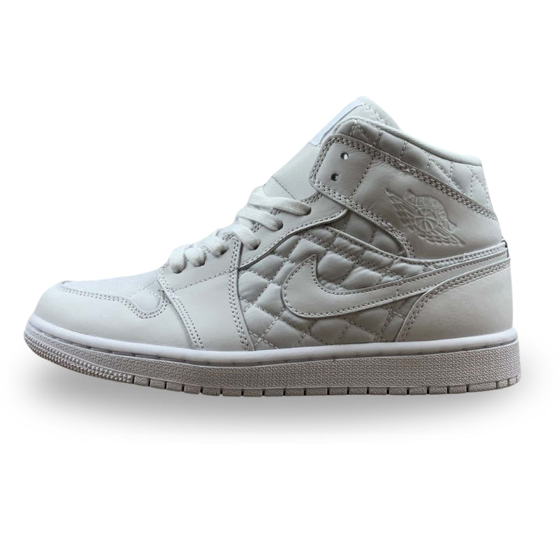 Nike Air Jordan 1 - MID Quilted - White / White