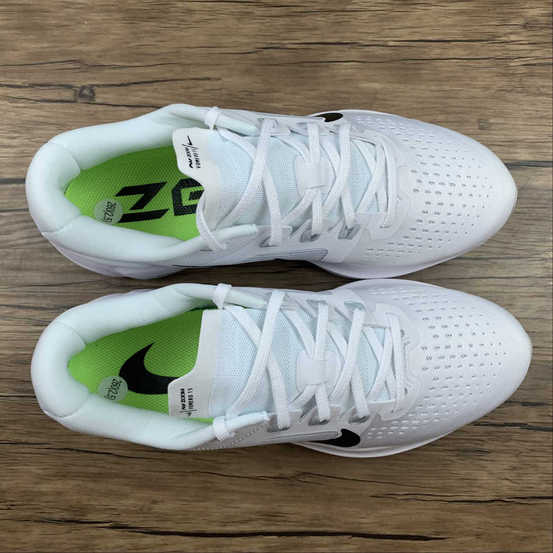 Nike Air Zoom - Vomero 15 - White / Black - Pure Platinum - Volt