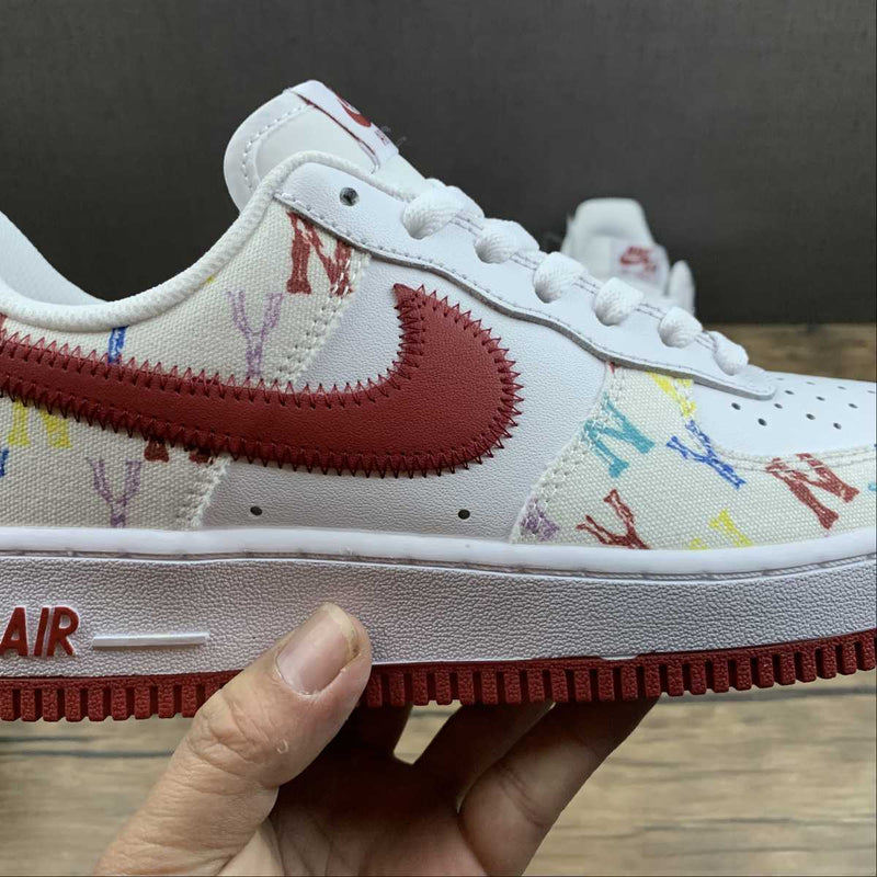 Nike Air Force 1 - '07 - White Red / White Tick Five Colours