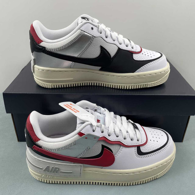 Nike Air Force 1 - Shadow - White / GYM Red - Black