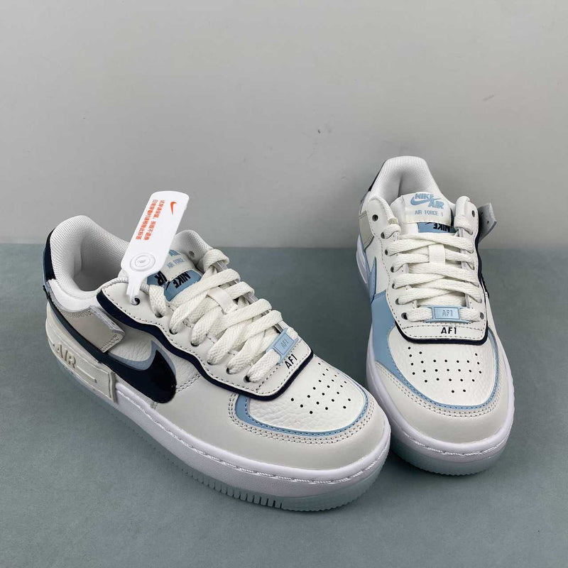 Nike Air Force 1 - Shadow - Off White / Hydrogen Blue / Black