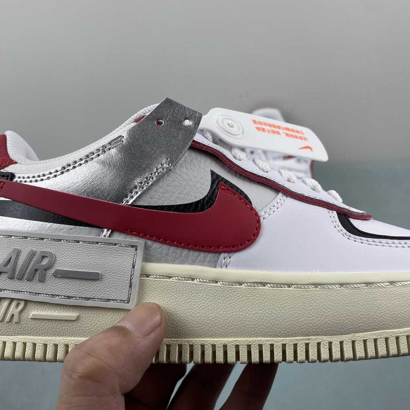 Nike Air Force 1 - Shadow - White / GYM Red - Black