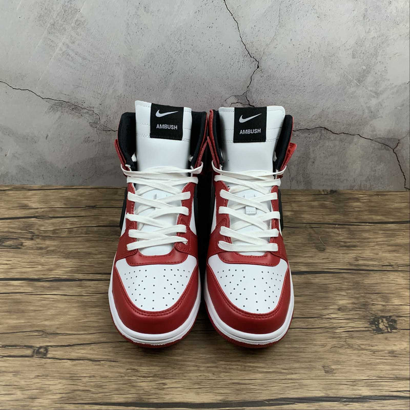 Nike Dunk Low - HI AMBUSH - Varsity Red / Black - White