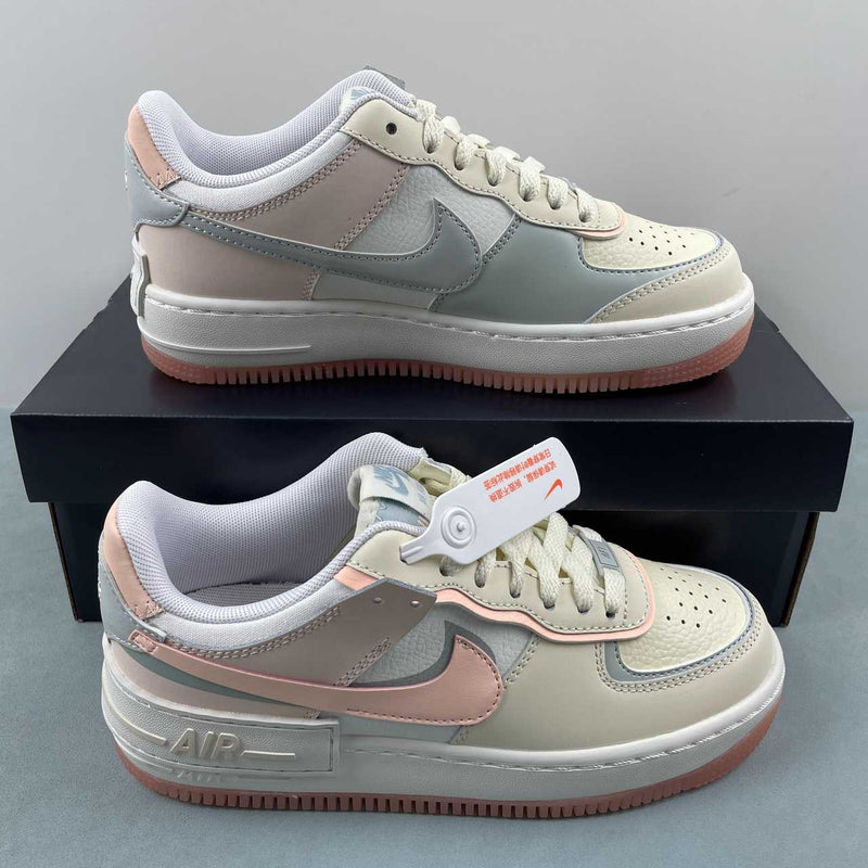 Nike Air Force 1 - Shadow - Coconut Milk / Crimson Tint