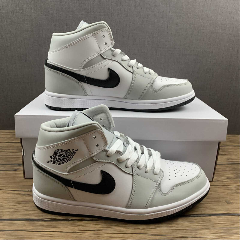 Nike Air Jordan 1 - MID - Grey Fog / Black - White