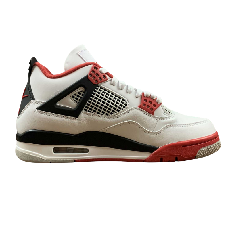 Nike Air Jordan 4 Retro - White / Fire Red - Black - Tech Grey