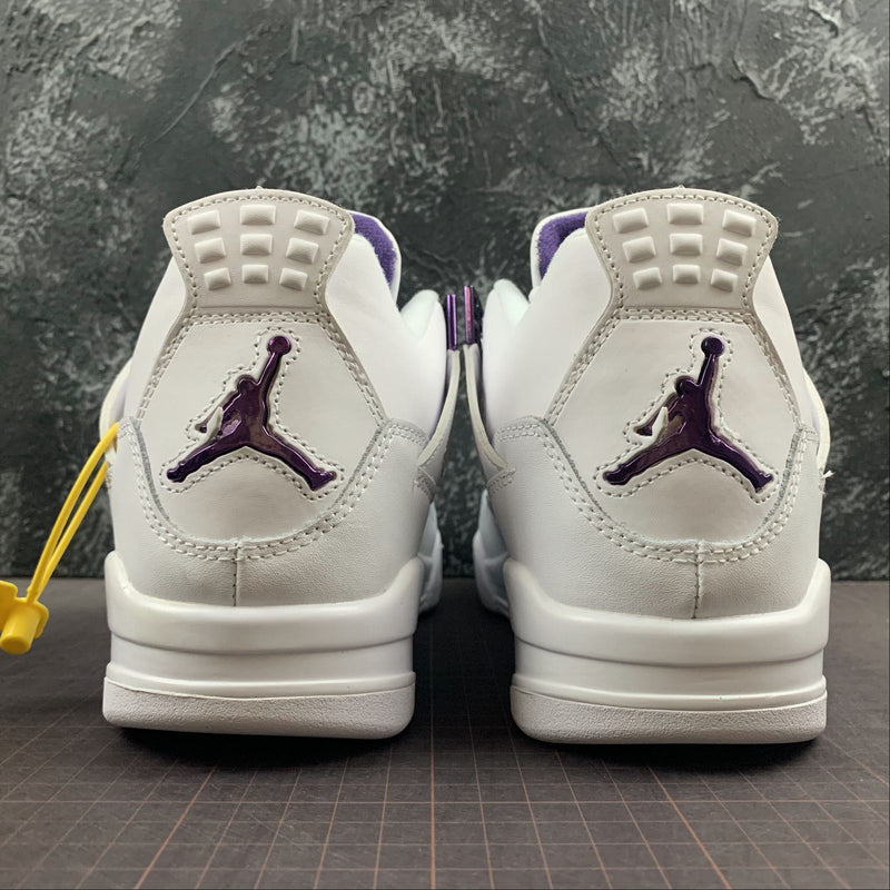 Nike Air Jordan 4 - Court Purple - White / Metallic Silver - Court Purple