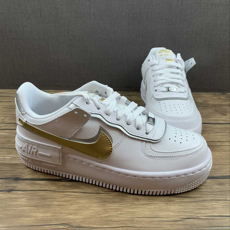 Nike Air Force 1 - Shadow - White / Metallic Gold