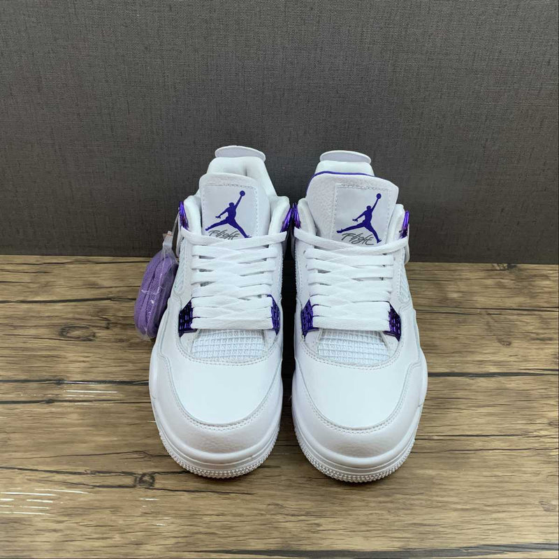 Nike Air Jordan 4 Retro - White / Purple