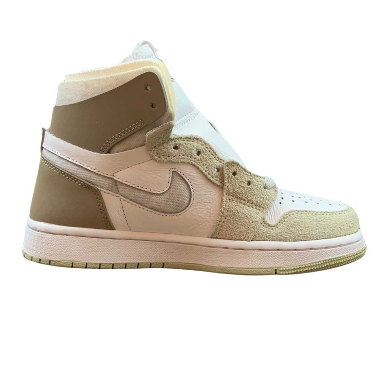 Nike Air Jordan 1 - Zoom Air CMFT - White / Grey Heather - Olive Aura