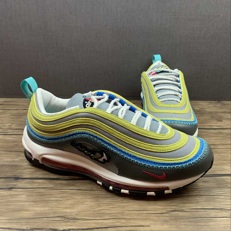 Nike Air Max 97 - SE - Grey / Yellow / Blue