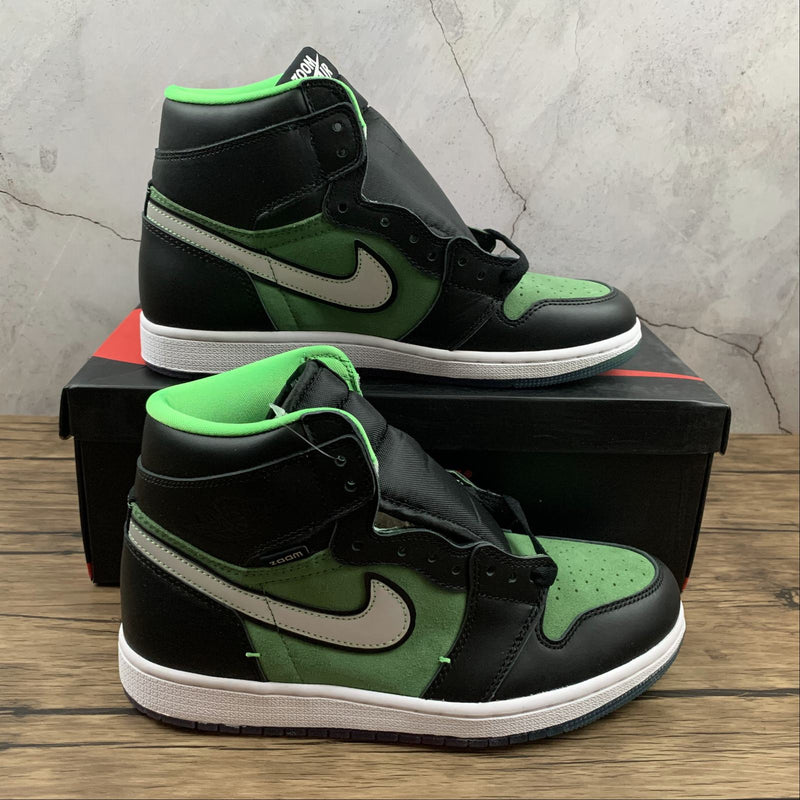 Nike Air Jordan 1 - HI Zoom AIR - Green Black / Black Sail