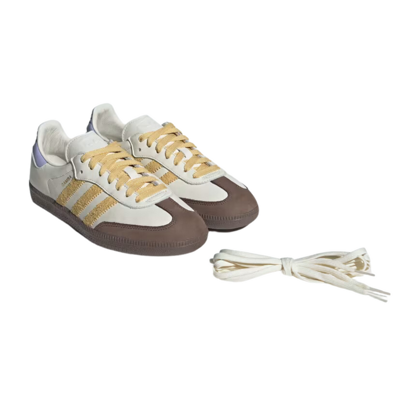 Tênis Adidas Samba OG Feminino "Oat Violet Tone" Amarelo / Marrom