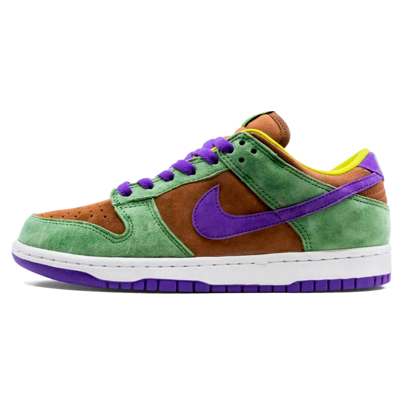 Tênis Nike Dunk Low "Veneer" Verde / Roxo