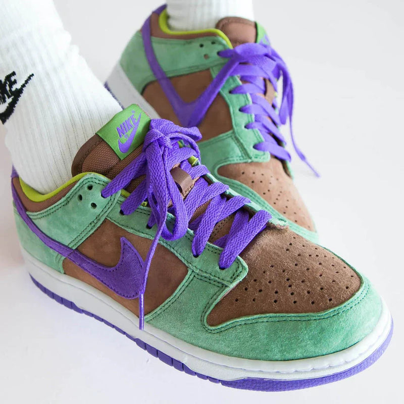 Tênis Nike Dunk Low "Veneer" Verde / Roxo